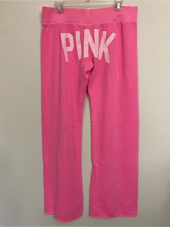 PINK Victoria's Secret Pants - 2011 VS Pink vintage terry sweatpants pink with white rear booty logo